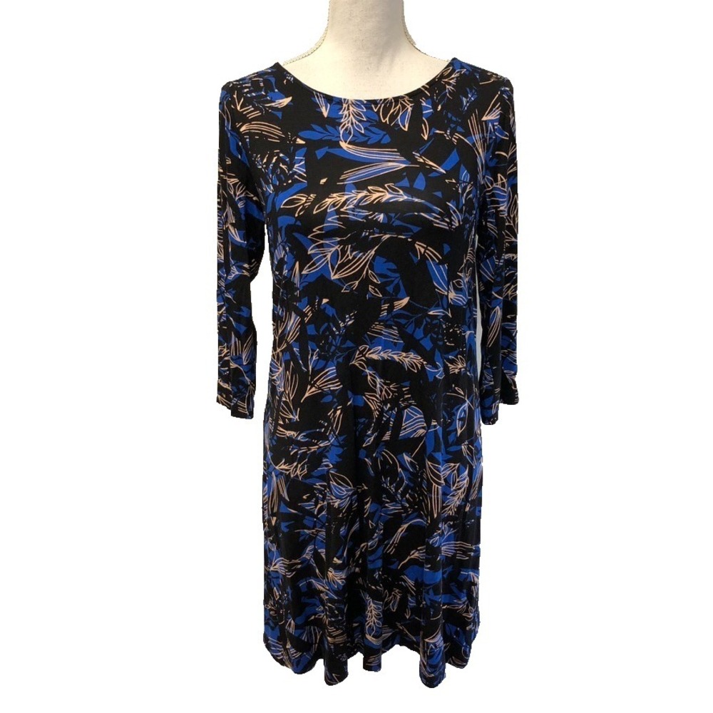 Yumi Kim Sheath Dress Womens Small Floral 3/4 Sleeve Business Career Teacher